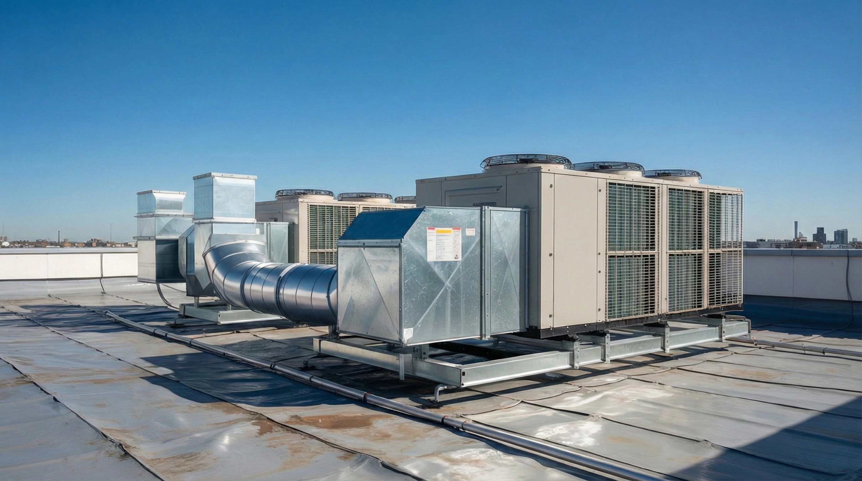Outdoor rooftop AC units